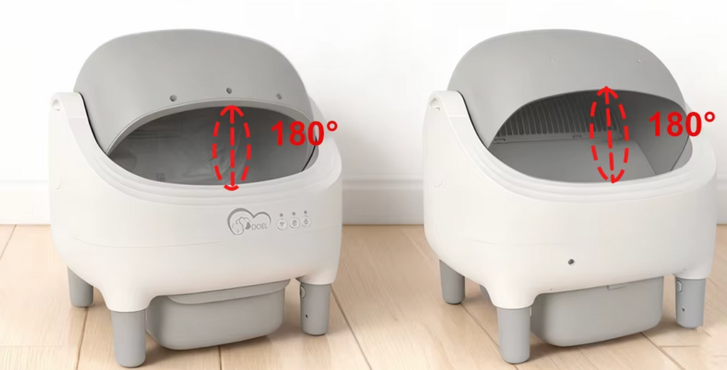 DOEL Automatische Katzentoilette Smart Katzenklo Selbstreinigung Offen Beutel