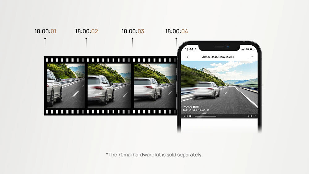 70mai Dashcam M300 Auto DVR 1296P Nachtsicht 24H Überwachung WIFI App Kontrolle