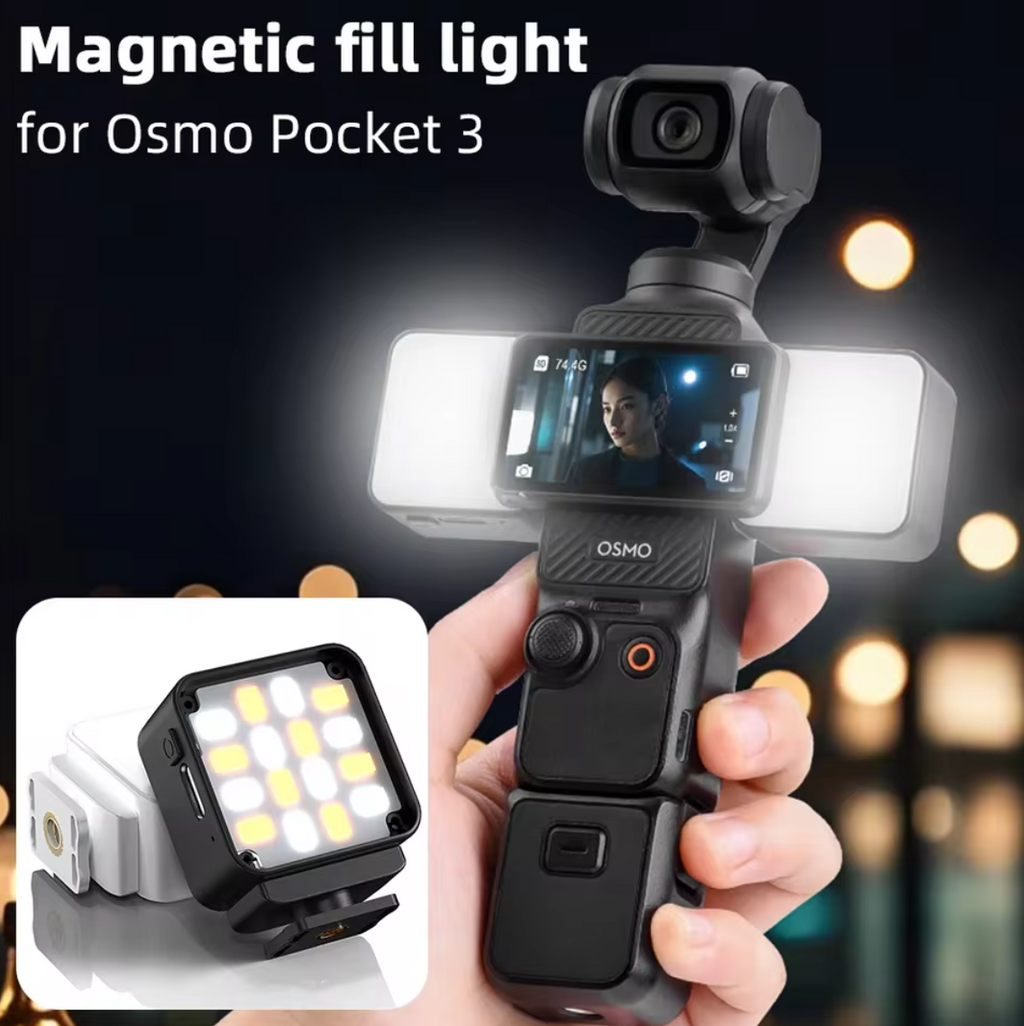 Magnetisches LED-Fülllicht für DJI Osmo Pocket 3 Kamera dimmbar LED Lampe