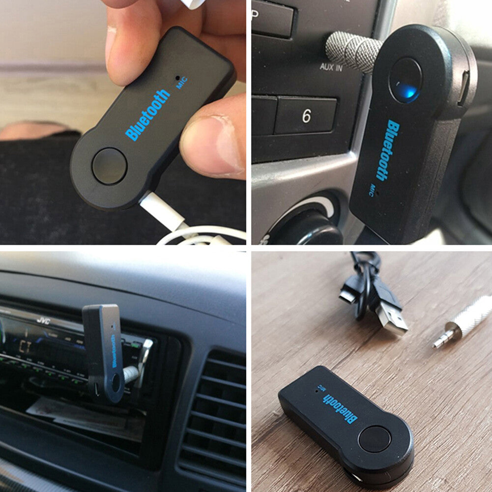 Bluetooth Audio Receiver KFZ Adapter AUX Kabel Auto 3.5mm klinke USB Empfänger