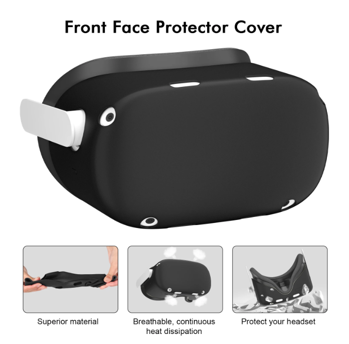 Silikon Hülle Case Cover für Quest 2 VR Gaming Touch Controller und Headset SDE