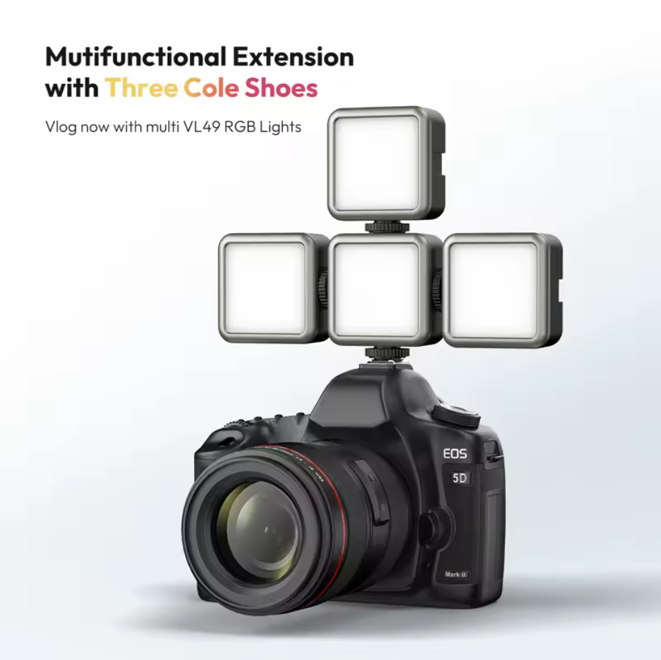 Ulanzi VL49 Mini RGB LED Videoleuchte 2700K-9000K Fotografie Studioleuchte
