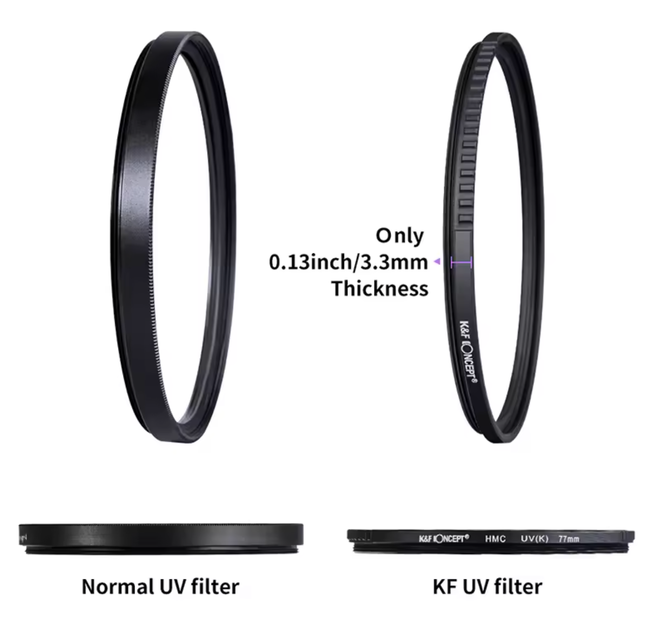 K&F Concept UV-Filter Linse Kamerafilter 49mm 52mm 58mm 62mm 67mm 77mm 82mm