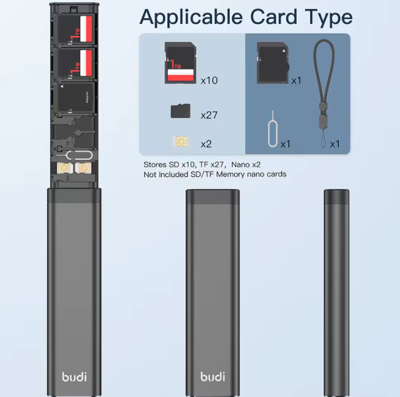 Speicherkartenbox für 10x SD Karten 27x TF / Micor SD 2x Nano Sim Stoßfest