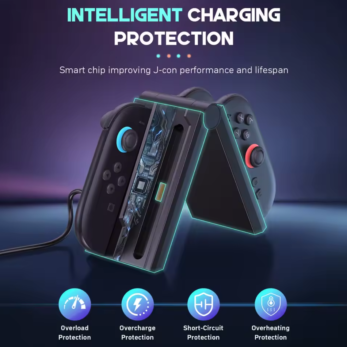 Ladestation 4in1 Joy-Con für Nintendo Switch 2 Ladedock Controller Ladegerät