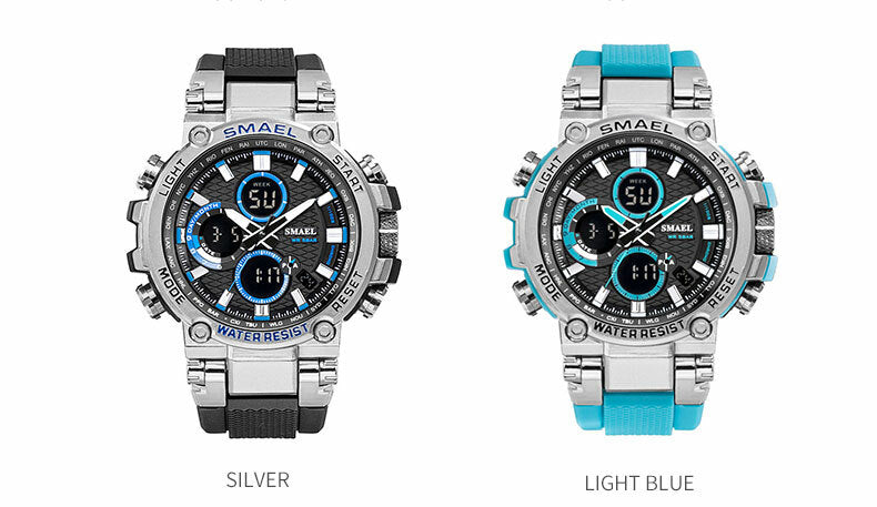 SMAEL 1803 Herrenuhr Farben Uhr Digital LCD Armbanduhr Wasserdicht Outdoor Sport