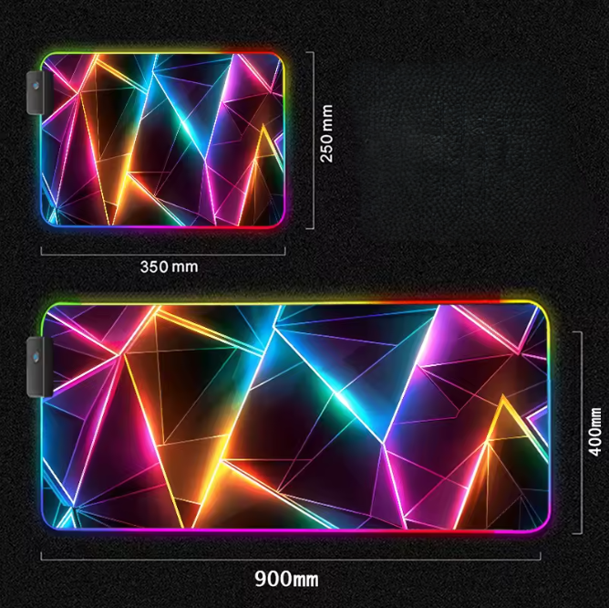 XL RGB Mauspad Beleuchtet Gummiert LED Gaming Mauspad Computer PC Mousepad Gamer