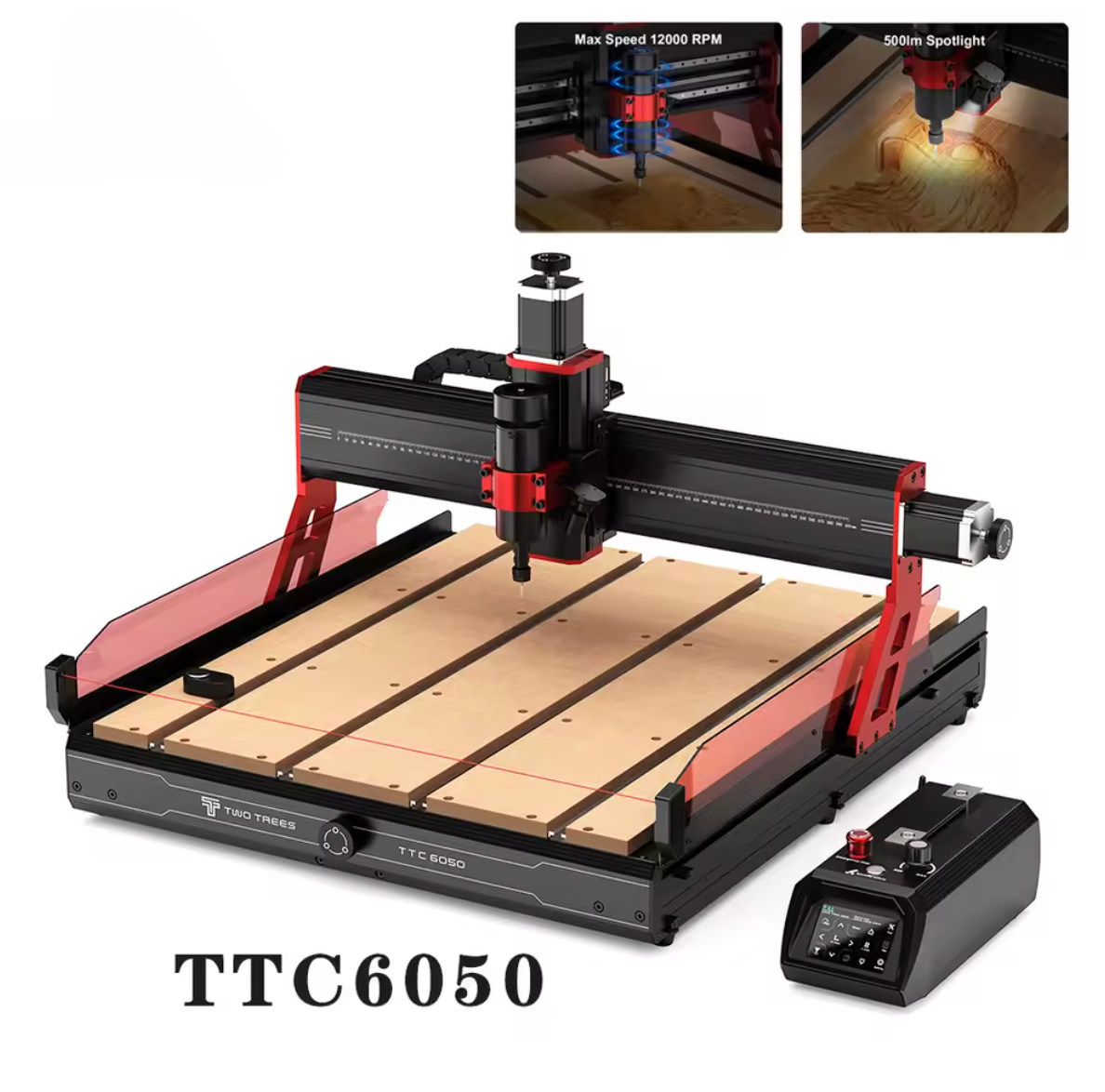 Twotrees TTC6050 CNC Fräse Lasergravurmaschine 3 Achsen 4 Achsen Lasercutter