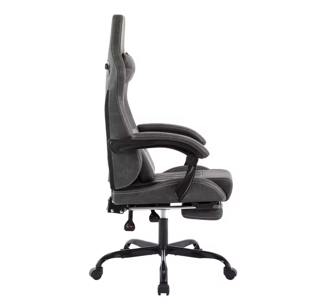 Gamingstuhl Bürostuhl Schreibtischstuhl mit Fußstütze Lederimitat Ergonomisch