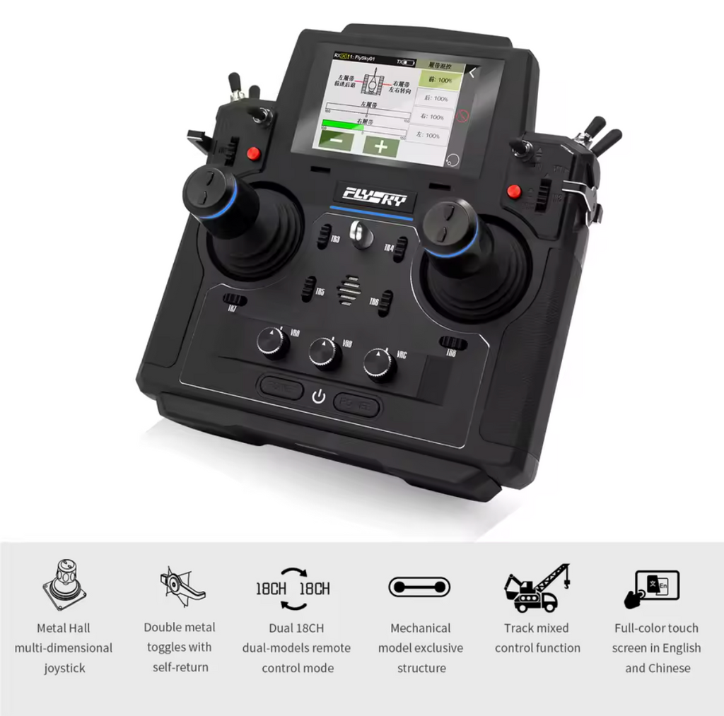 Flysky Paladin EV PL18 18 Kanal Fernbedienung 18CH Sender 4D Hall Effect Gimbal