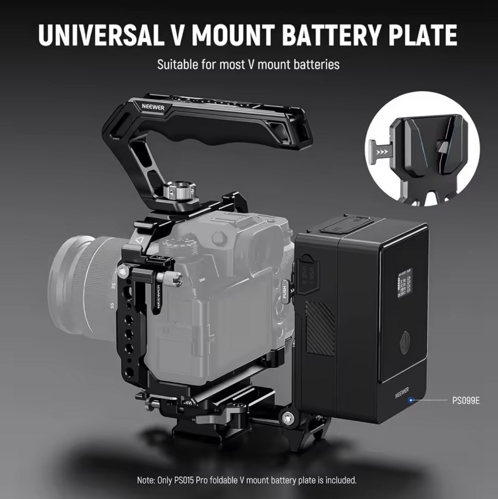 NEEWER V-Mount Batterieplatte Kamera Schnellwechsel Grundplatte Faltbar