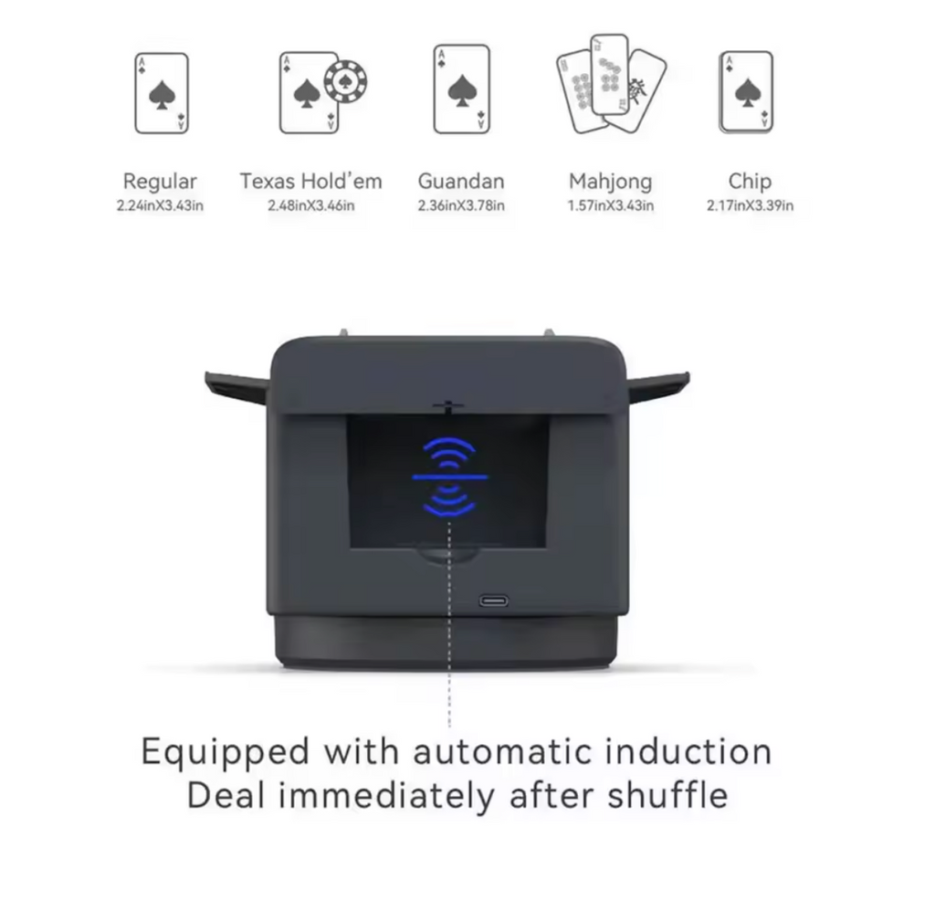 Automatische Kartenmischmaschine 360° Kartenmischgerät Kartenmischer Kartengeber