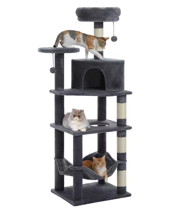 Kratzbaum XXL Katzenbaum Kletterbaum große Katzen 140 cm 5 Ebenen