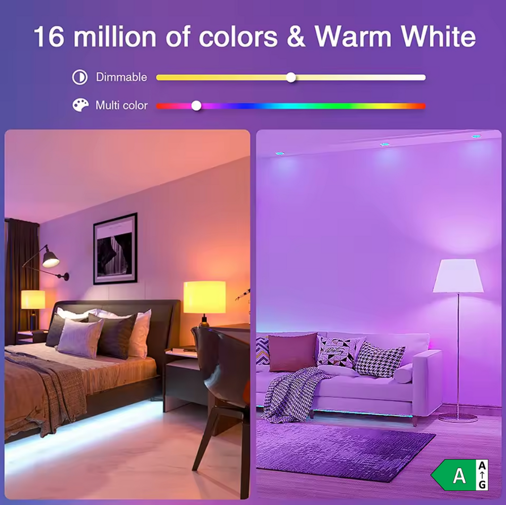 Smart LED Glühbirne RGB Bulb WiFi E27 E14 GU10 App für  Zigbee Alexa und Google