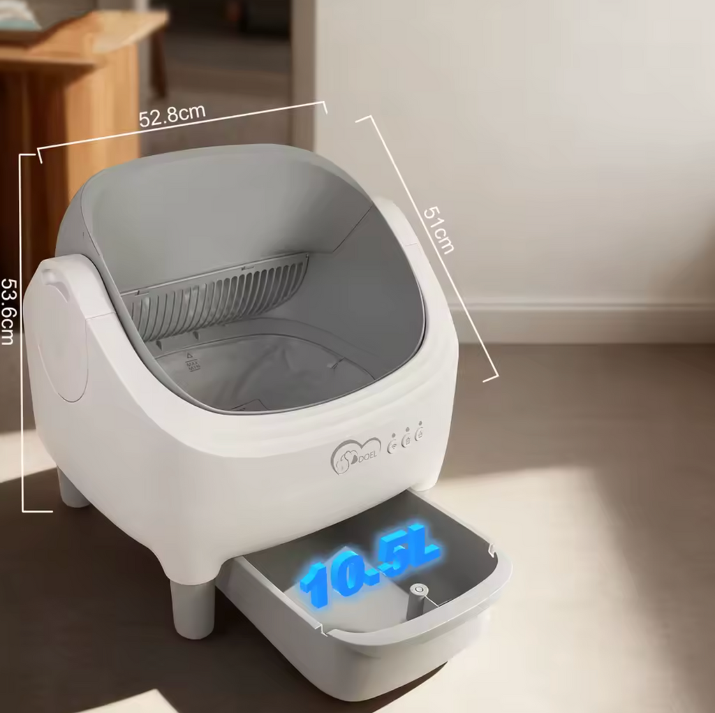 DOEL Automatische Katzentoilette Smart Katzenklo Selbstreinigung Offen Beutel