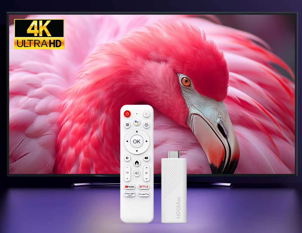 H96Max 4K Ultra HD Smart TV Stick Mediaplayer 16 GB Android 14  BT5.4 Wifi 6