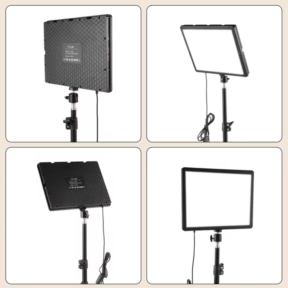 LED Studiolicht mit Stativ Softbox Selfie Lampe Dimmbar Temperatur Einstellbar