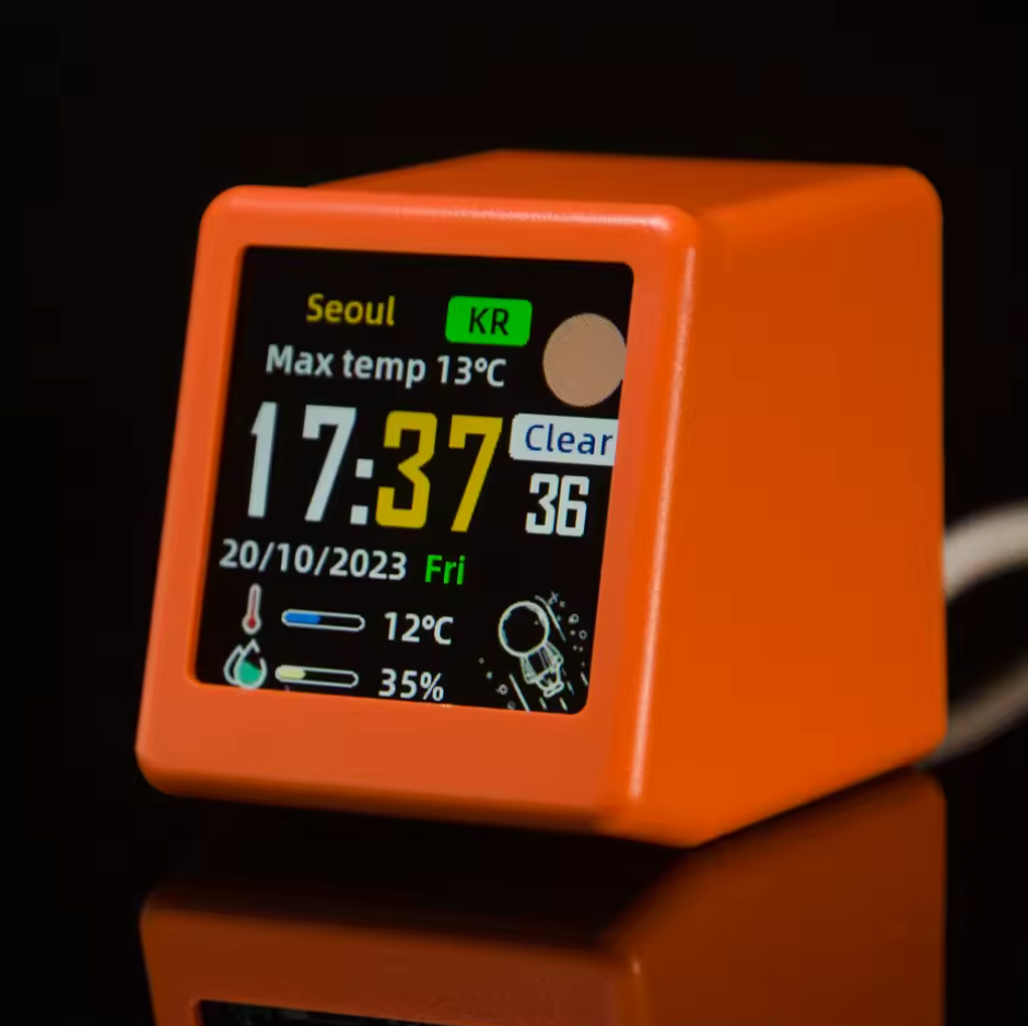 GeekMagic Ultra Smart WiFi Wetterstation Station Tischdekoration Bettuhr