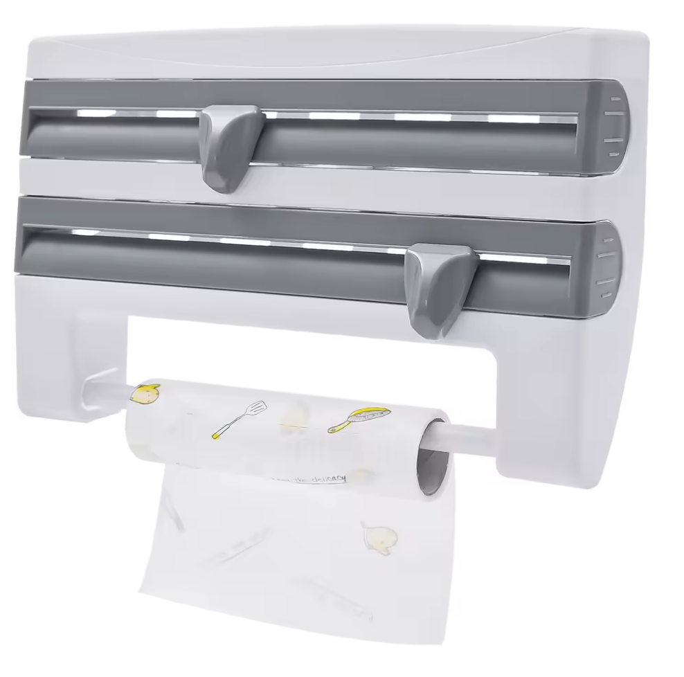 Küchenrollenhalter Wandrollenhalter Folienschneider 6-in-1  Aufbewahrung Küche