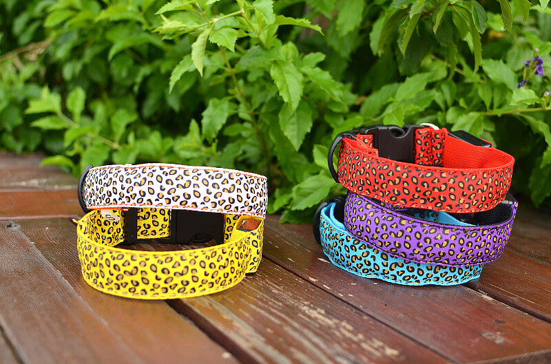 Hundehalsband 5 Größen S-M-L-XL LED Leuchthalsband für Hunde 8 Farben Halsband