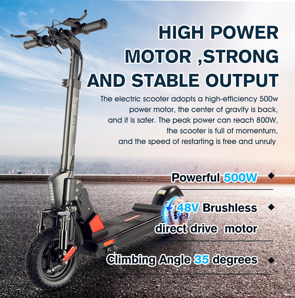 E-Scooter Elektroroller Faltbar Offroad Elektro Roller 10 Zoll Scooter C1 PRO