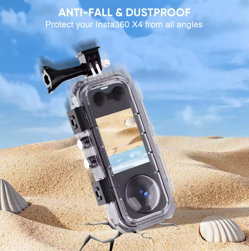 Dive Case für Insta360 X4 Invisible Divecase Tauchgehäuse 60M Schutzhülle