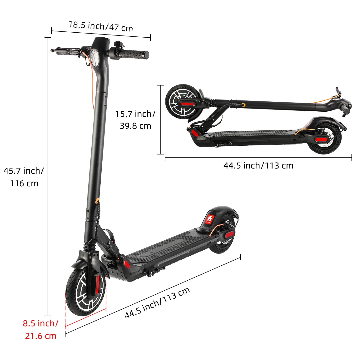 E-Scooter Elektroroller Faltbar Escooter Elektro Roller 8,5 Zoll iScooter M5 PRO