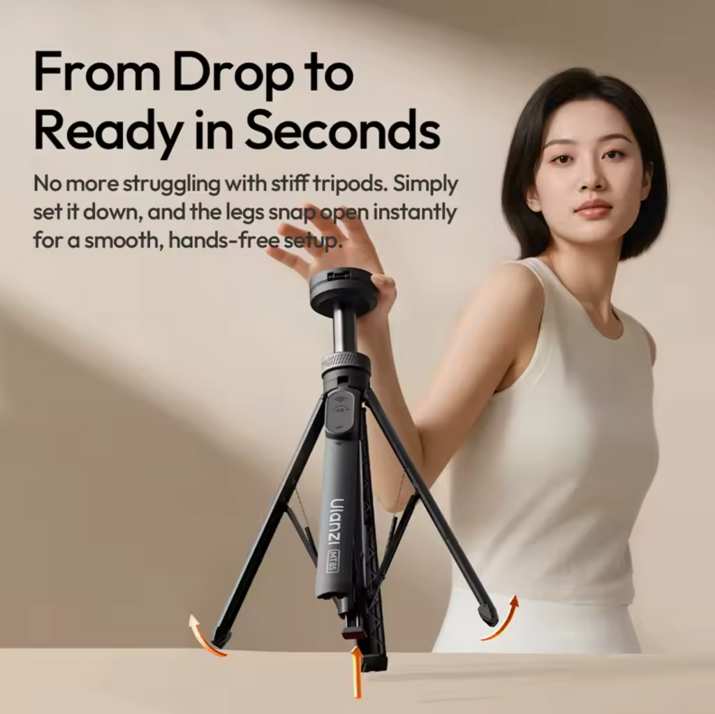 ULANZI MT85 Magnetisches Stativ Selfie Stick Bluetooth Fernbedienung 150cm