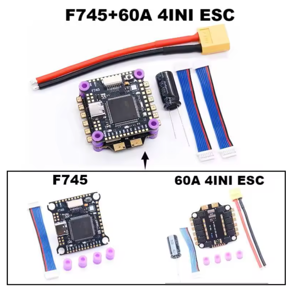 F722 Flight Stack Flugcontroller 45A 60A 4in1 ESC für Betaflight F745 Stack