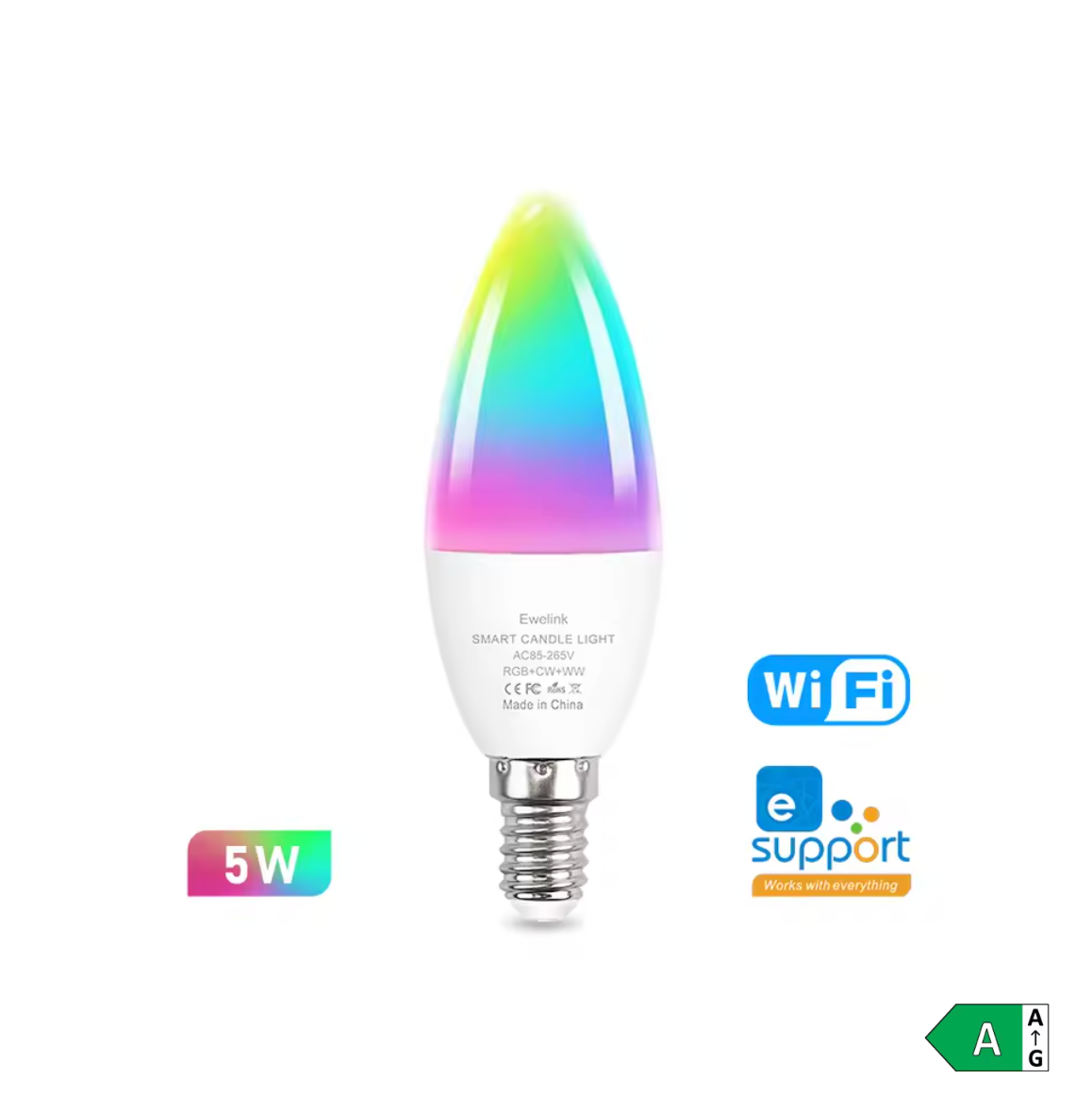 Smart LED Glühbirne RGB Bulb WiFi E27 E14 GU10 App für  Zigbee Alexa und Google