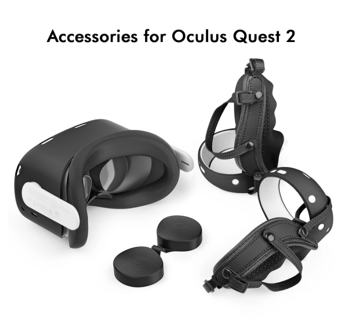 Silikon Hülle Case Cover für Quest 2 VR Gaming Touch Controller und Headset SDE