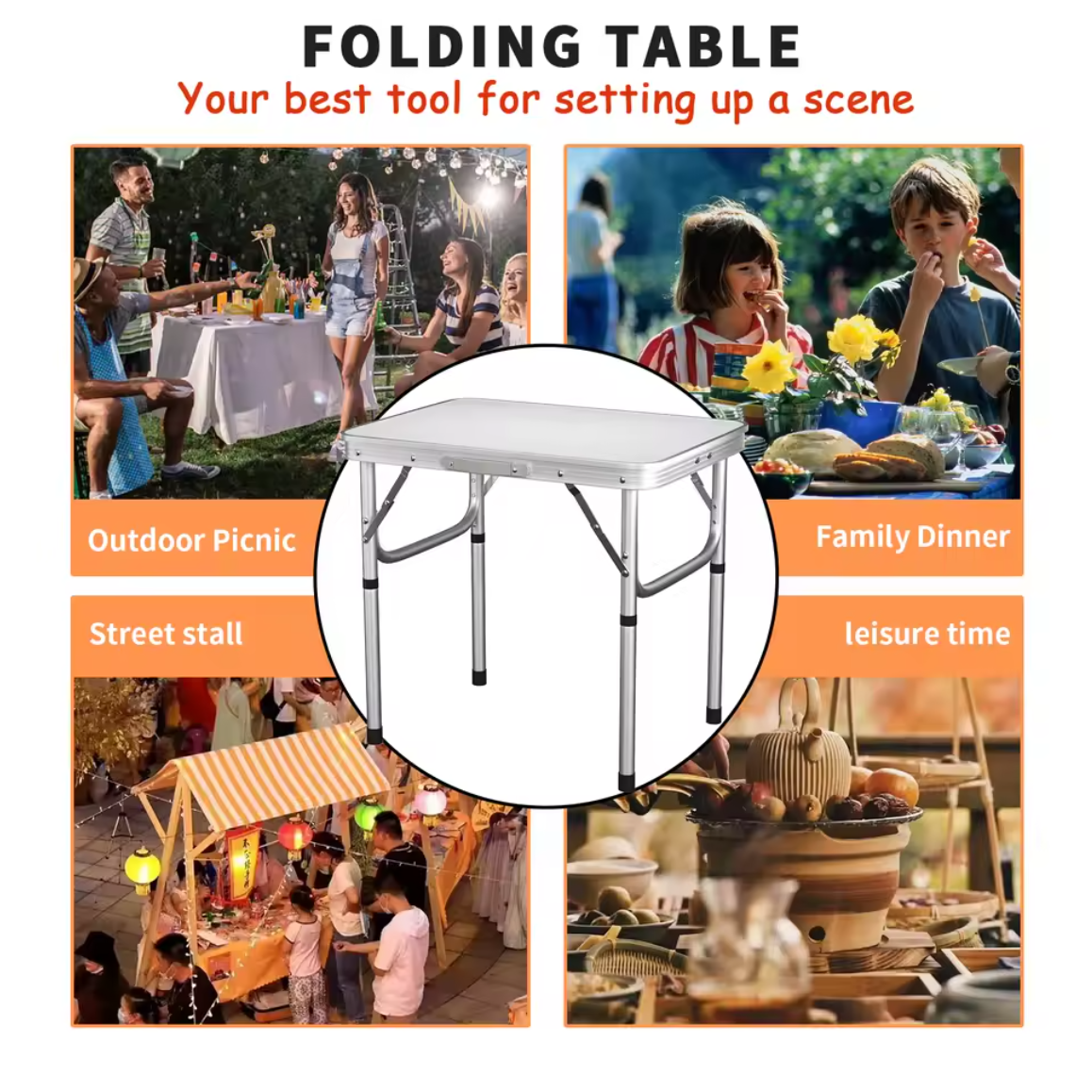 Campingtisch Gartentisch Esstisch Klapptisch Picknick klappbar höhenverstellbar