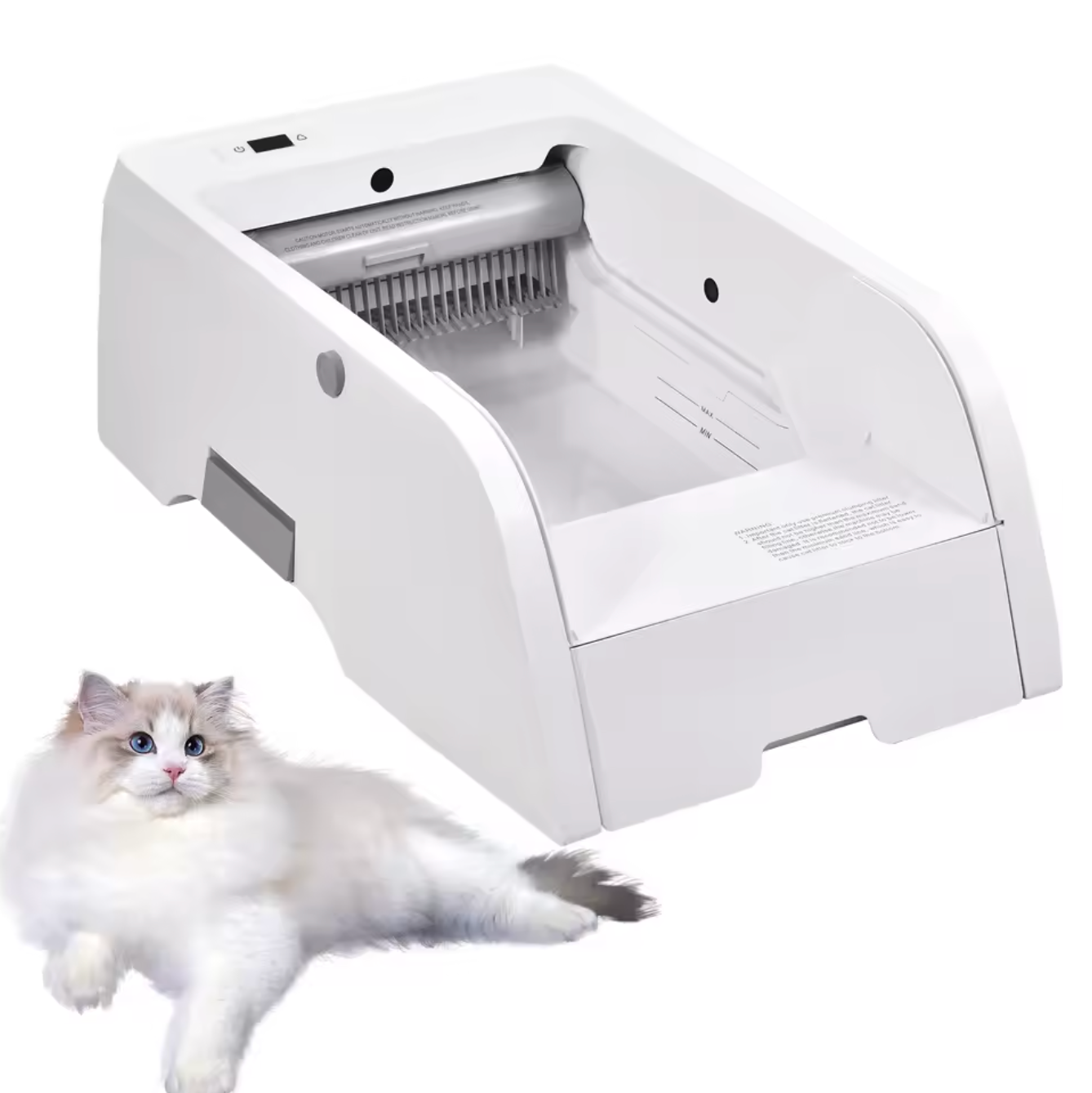 Smart Katzenklo Automatische Katzentoilette Selbstreinigung Offen mit App