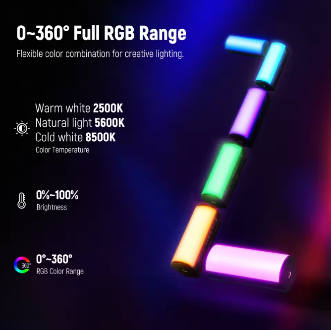 NEEWER Magnetischer Handlichtstab RGB Studiolicht 2500-8500K mit Akku Lichtstab