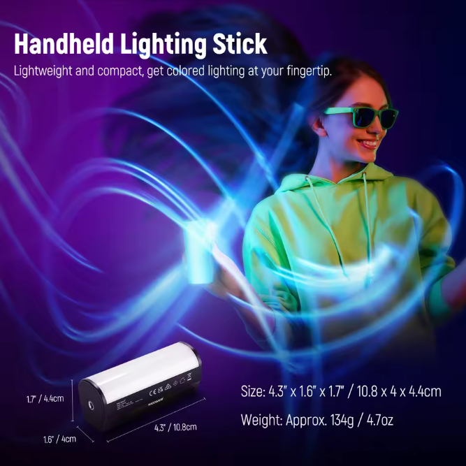 NEEWER Magnetischer Handlichtstab RGB Studiolicht 2500-8500K mit Akku Lichtstab