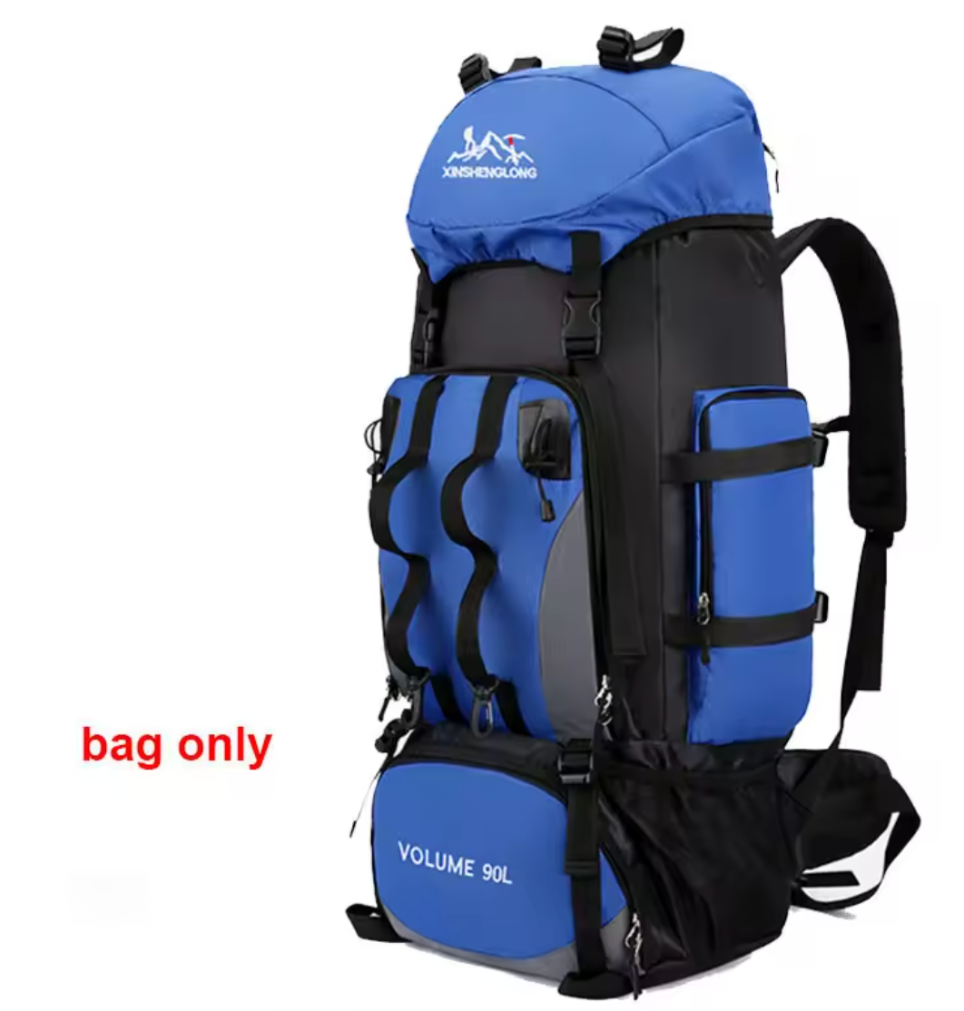 90L Wanderrucksack Rucksack Camping Trekking Wasserresistent Outdoor Ausrüstung