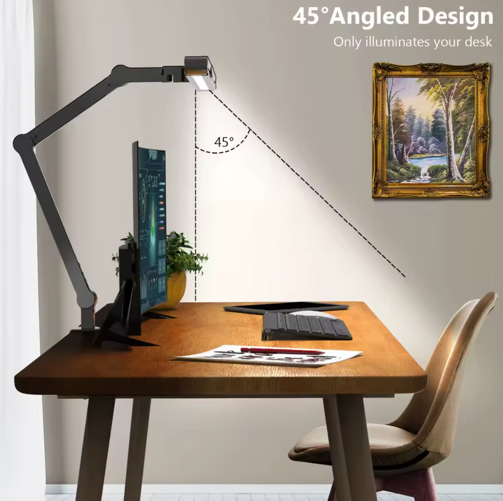 LED Schreibtischlampe Monitorlampe Licht Klemmbar 24W Büroleuchte Lampe