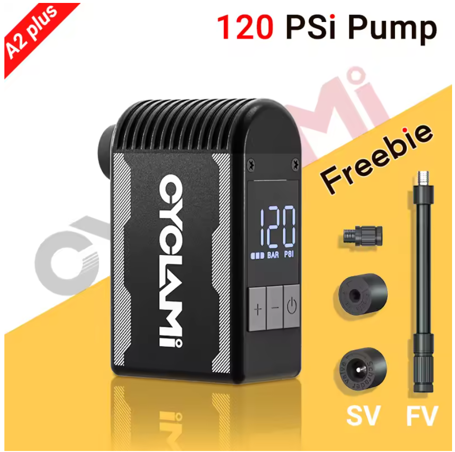 Cyclami Mini Elektrische Luftpumpe 120PSI Akku wiederaufladbar Fahrradpumpe