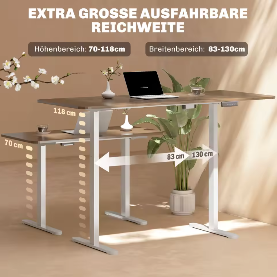 Schreibtischgestell Tischgestell Bürotisch Gestell elektrisch höhenverstellbar