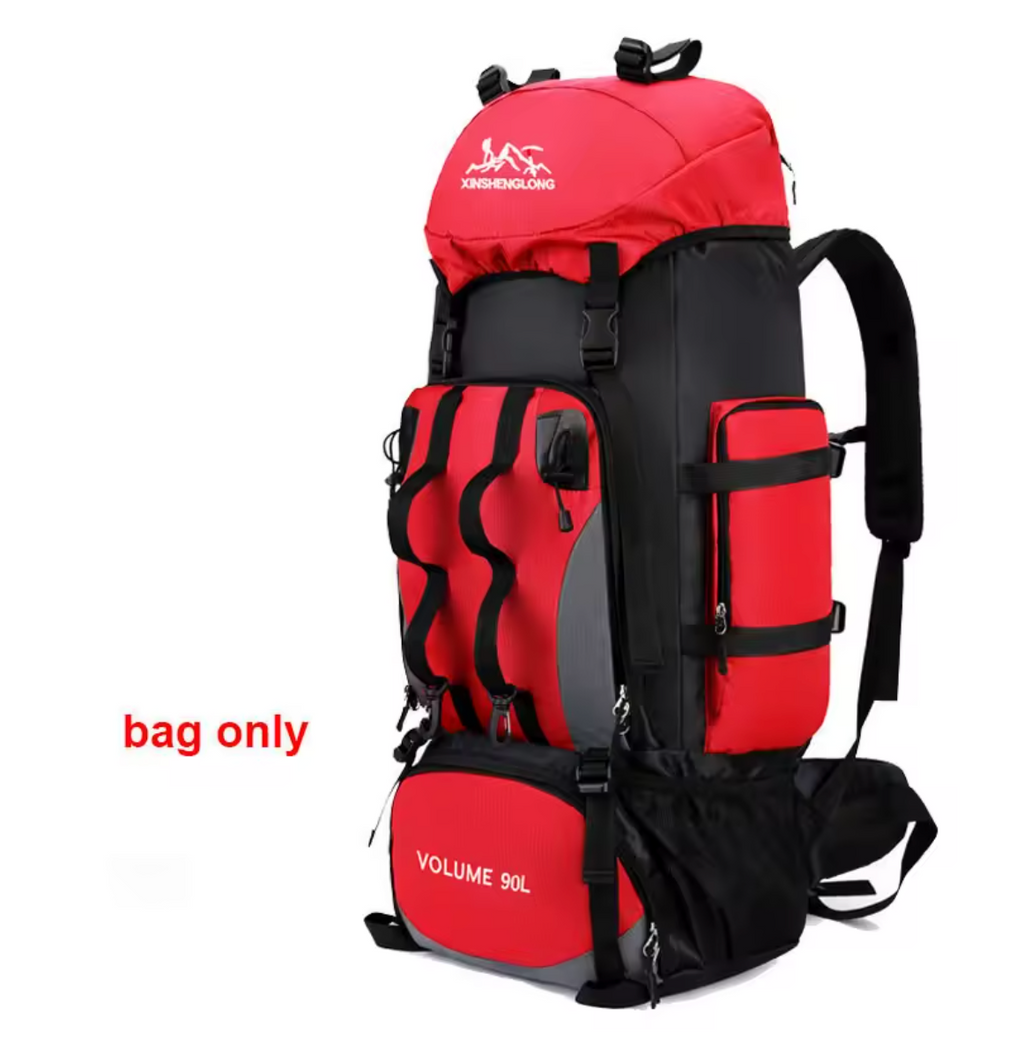 90L Wanderrucksack Rucksack Camping Trekking Wasserresistent Outdoor Ausrüstung