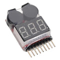 Lipo Alarm Piezo Tester Low Voltage Buzzer Checker Warner Saver Spannung 1-8s