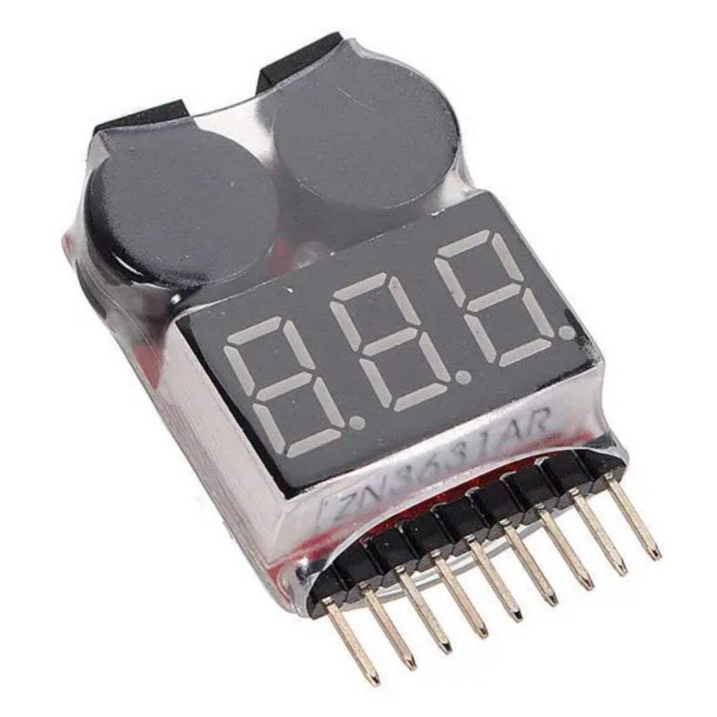 Lipo Alarm Piezo Tester Low Voltage Buzzer Checker Warner Saver Spannung 1-8s