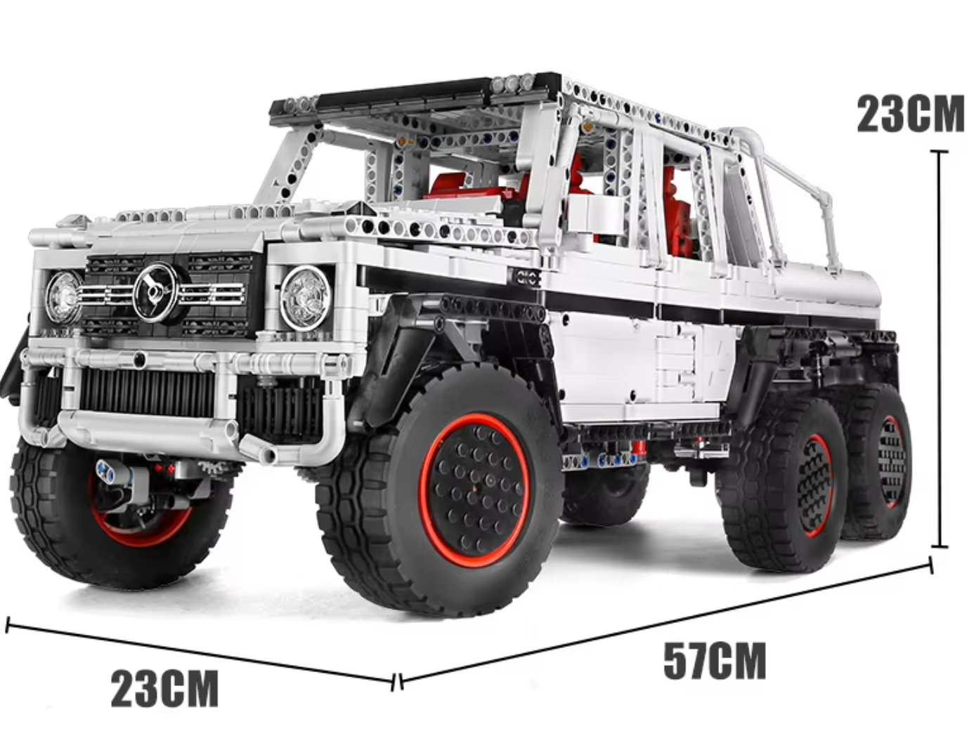 Mould King 13061 Ferngesteuertes RC Geländewagen 6x6 Set 3825 Teile