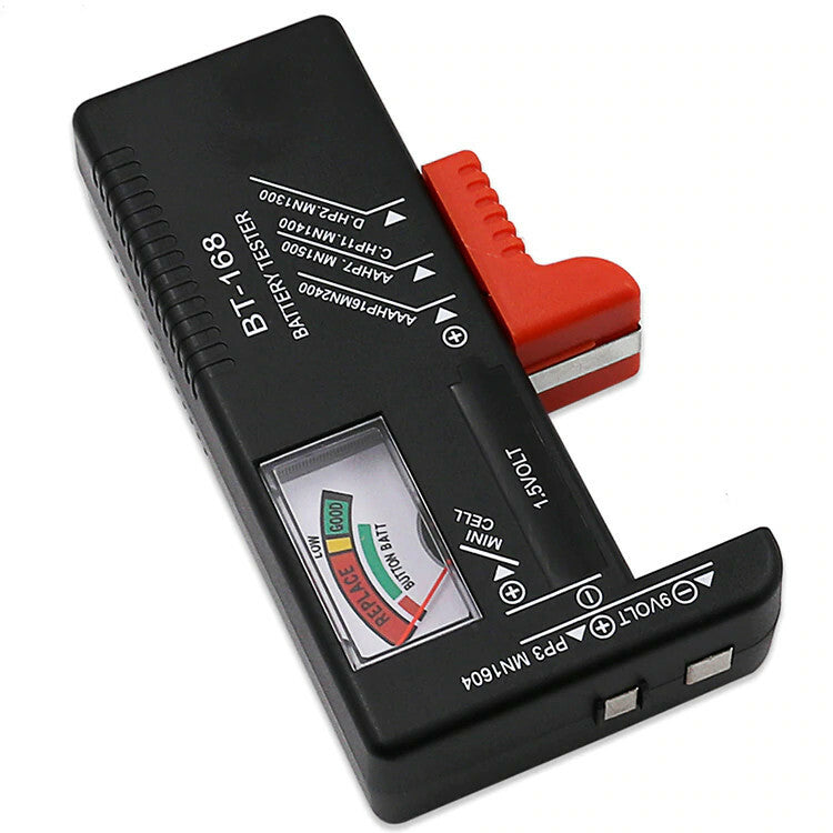Batterietester BT-168 Akku Tester 9V/1.5V/AA/AAA/C/D Knopfzellen Universal Prüfe