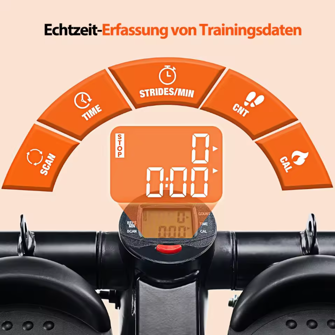 Mini Stepper Fitness Heimtrainer für Zuhause Trainingsbänder bis 136 kg