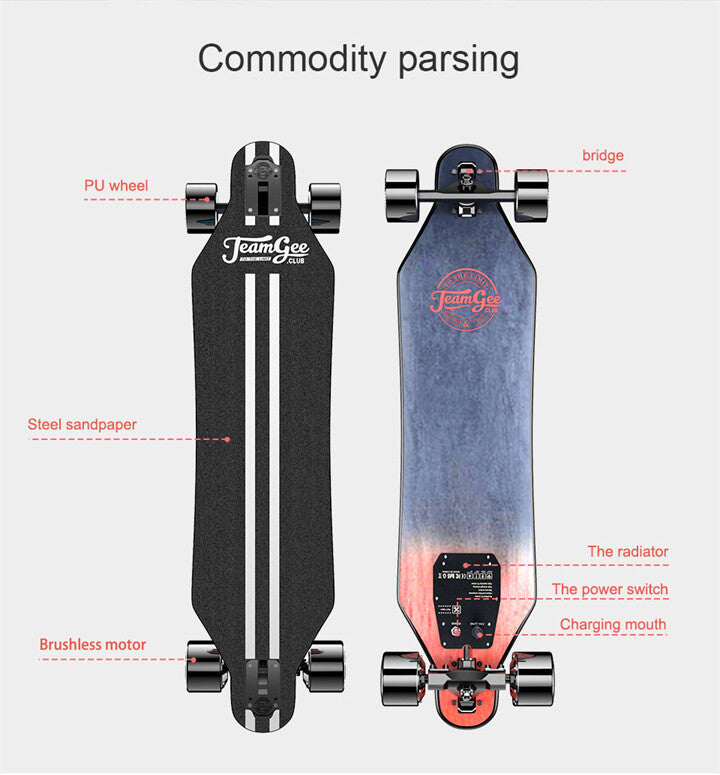 Teamgee H5 Electric Skateboard Longboard intelligente Dual 480w Motor Sehr Dünn