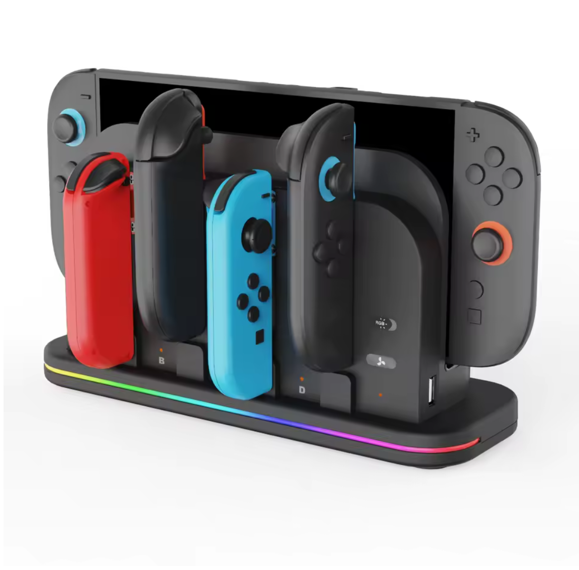 4in1 Joy-Con Ladestation und Kühler für Nintendo Switch 2 Ladegerät Charger