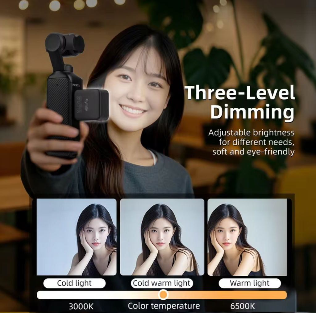 Magnetisches LED-Fülllicht für DJI Osmo Pocket 3 Kamera dimmbar LED Lampe