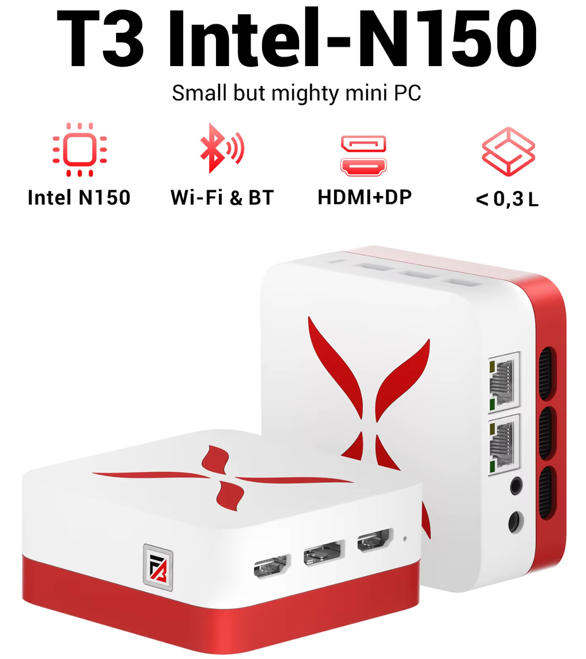 Firebat T3 Mini PC Intel N150 CPU 12GB DDR5 Ram 512GB M.2 SSD Win11