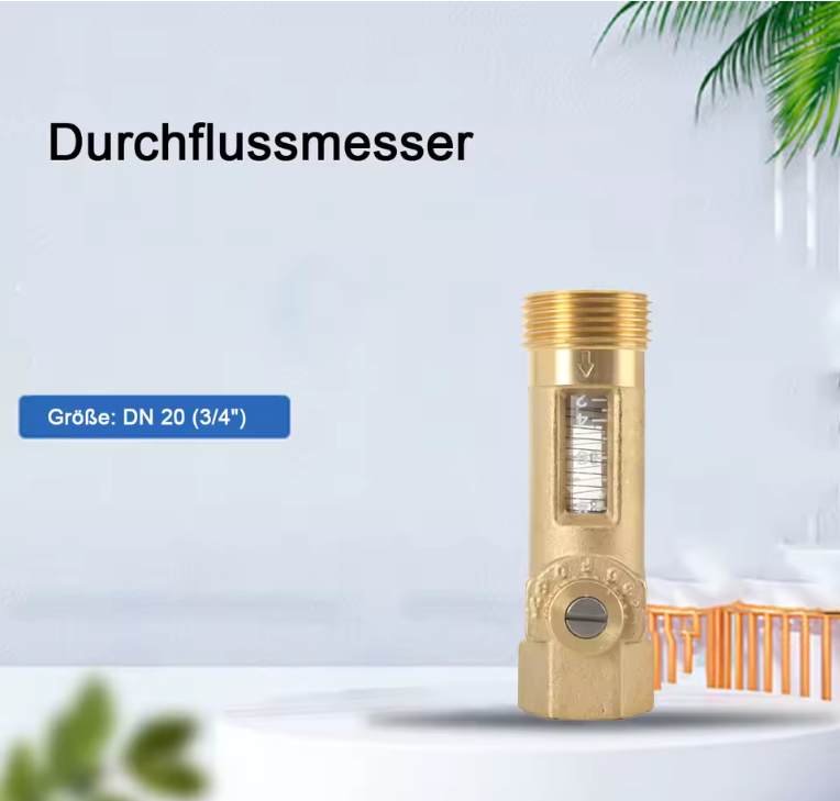 Durchflussmesser Wasser Durchflussleser Messer Ausgleichsventil DN20 2–8 l/min